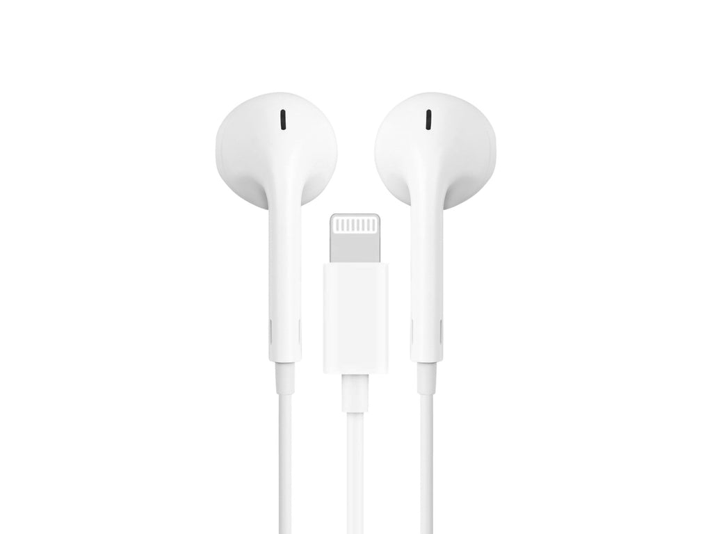 Techancy Fones De Ouvido TD8034 ，Estéreo Para Iphone 8/X/11-14, Branco, Com Microfone, Graves Potentes E Controle De Volume