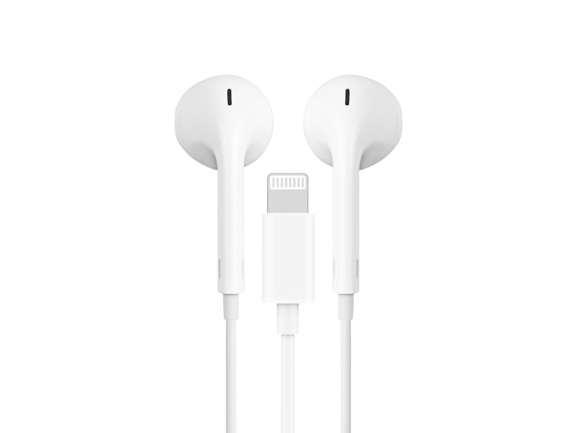 Techancy Fones De Ouvido TD8034 ，Estéreo Para Iphone 8/X/11-14, Branco, Com Microfone, Graves Potentes E Controle De Volume